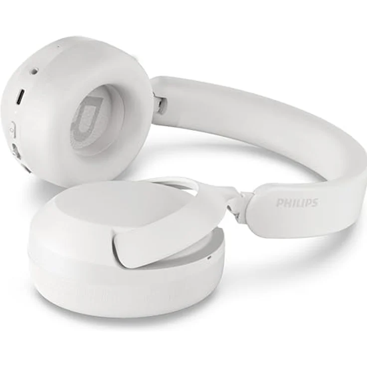 Philips TAH6000WT/00 Over-Ear-Kopfhörer mit Active Noise Cancelling, Adaptive Noise-Cancelling, Hi-Res Audio, Multi-Point-Verbindung und Sprachsteuerung, Weiß – Bild 8