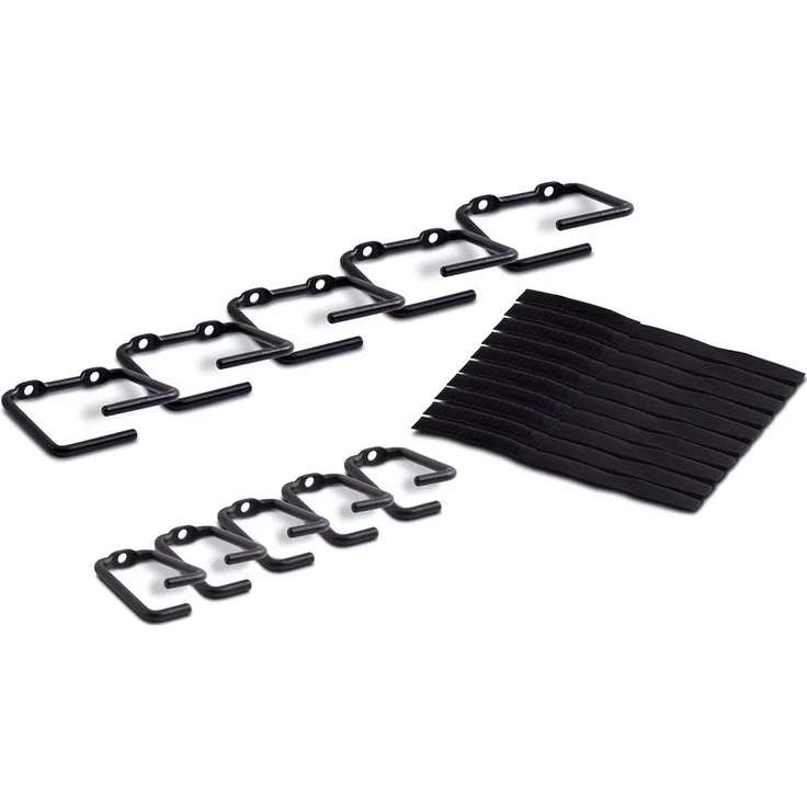 APC Rack, Montageset mit Kabel-Management-Ringen, schwarz, 10 Ringe (5 groß, 5 klein)