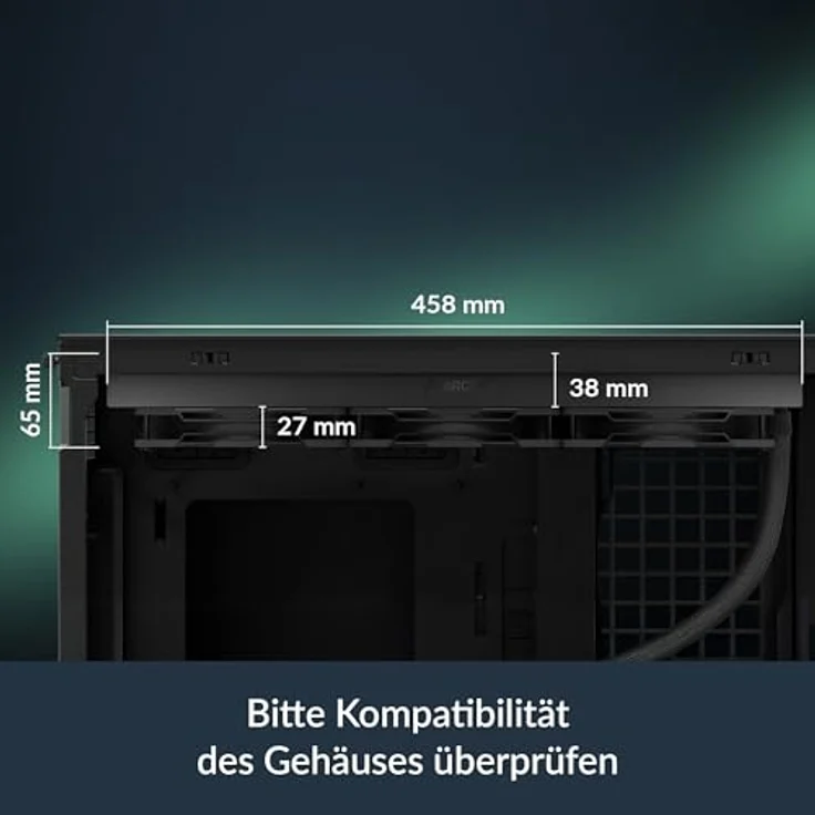 ARCTIC Liquid Freezer III Pro 420, AIO CPU Wasserkühler mit 3x140 mm Lüftern, 38 mm Radiator, PWM-Pumpe und integriertem VRM-Lüfter, kompatibel mit AMD AM5/AM4 und Intel LGA1851/1700, Schwarz – Bild 2