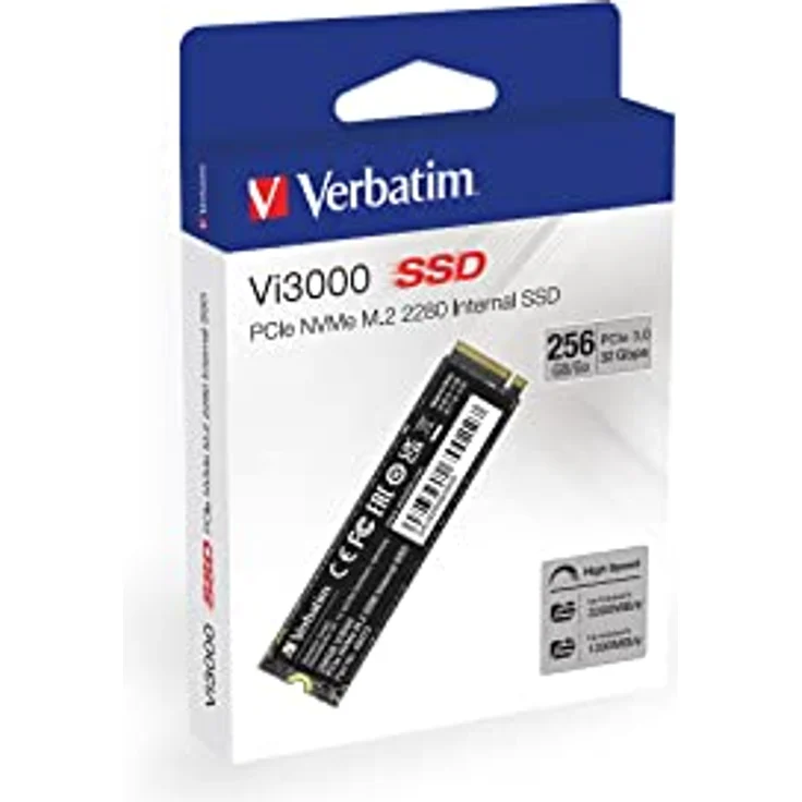 Verbatim Vi3000 NVMe M.2 Internal SSD, internes SSD-Laufwerk mit 256 GB Datenspeicher, Solid State Drive mit PCIe Gen 3 Schnittstelle, schwarz – Bild 5