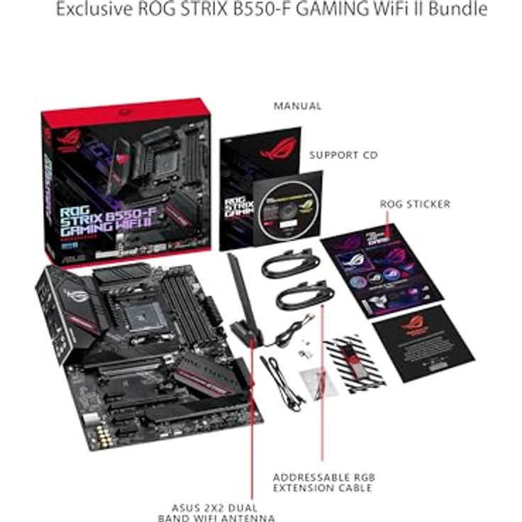 ASUS ROG STRIX B550-F GAMING WIFI II, ATX Motherboard mit AMD AM4 Sockel, PCIe 4.0, 128 GB max. RAM, Wi-Fi 6E, 2.5 Gb Ethernet – Bild 6