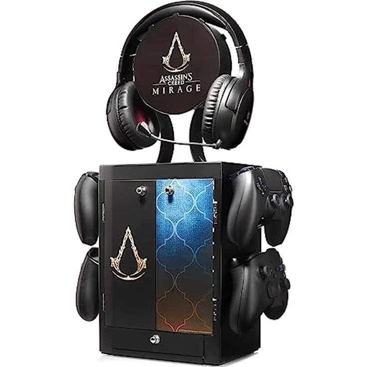 Numskull Assassin's Creed - Mirage Gaming Locker für bis zu 10 Spiele, schwarz – Bild 2