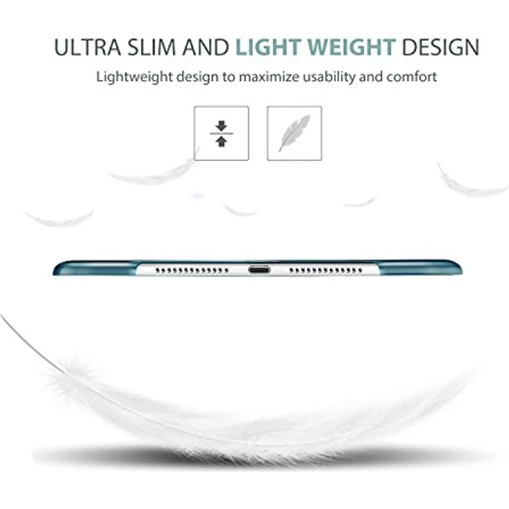ProCase Hülle für iPad Air 2 (2014 Release), Leichte Stand Schutzhülle mit Translucent Frosted Rückhülle, Automatischem Schlaf/Aufwach, Teal – Bild 4