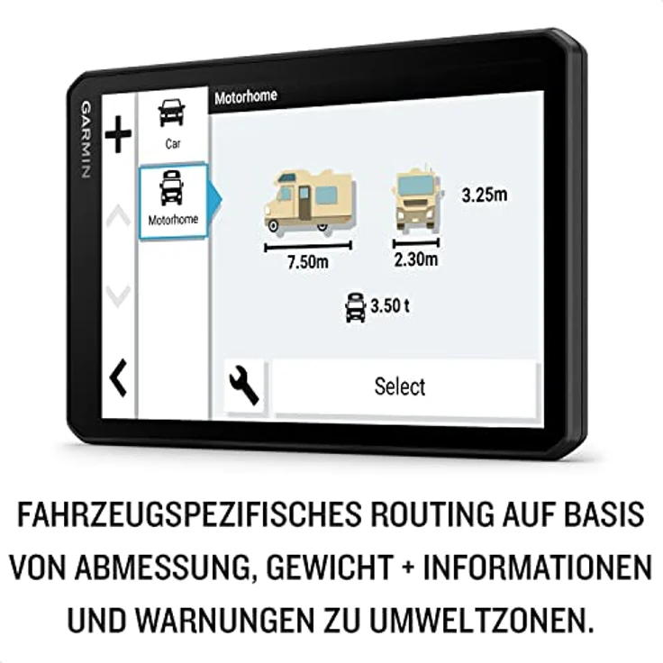 Garmin CamperCam 795 EU - Navigationsgerät mit integrierter Dashcam, Kollisionswarner und Spurhalteassistent für Wohnmobile/Wohnwagen. Inkl. 3D-Karten für Europa und Südafrika sowie Fahrerassistenz. – Bild 3