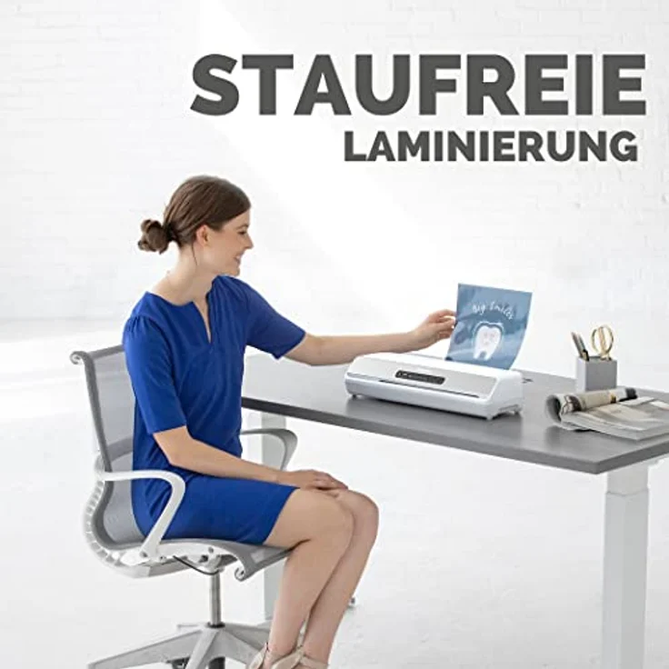 Fellowes Laminiergerät Amaris A3 - für Büro/Schule/Zuhause - nur 1 Minute Aufwärmzeit - für Heißlaminierfolien von 80-175mic - mit Rücklauf-Funktion - inkl. Starterset für 10 Laminationen – Bild 4