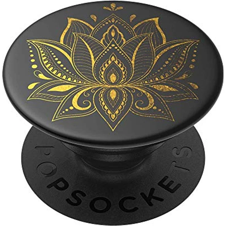 PopSockets PopGrip Golden Prana Black, Handy-Greifer für einhändige Nutzung und Anti-Drop-Funktion, kompatibel mit allen PopSockets Zubehörteilen – Bild 2