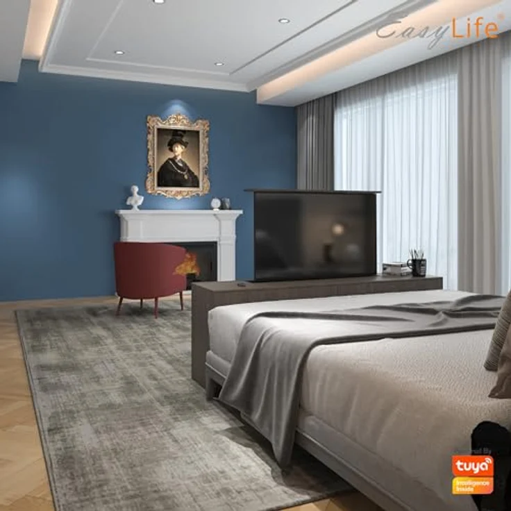 EasyLife EL-LM-SH65, motorisierter TV Lift/Bodenständer mit Fernbedienung für 37-65 Zoll, VESA bis 600x400, schwarz, WiFi-fähig, 2 Speicherpositionen – Bild 3