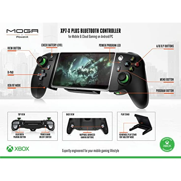 PowerA MOGA XP7-X Plus Bluetooth-Controller für mobiles und Cloud-Gaming auf Android-Geräten/PCs – Bild 2