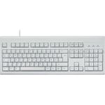 Perixx PERIBOARD-106, USB-Kabelgebundene Tastatur in Vollformat mit ergonomischem Design, weiß, Deutsches QWERTZ Layout