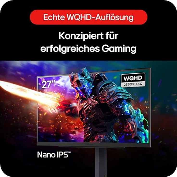 LG Electronics 27GS85QX-B.AEU Ultragear™ QHD Gaming IPS-Monitor 27" (68,4 cm), 2560 x 1440, 16:9, 1ms GtG, 180 Hz, HDR10, 400 cd/m² Helligkeit (typ.), NVIDIA G-Sync Compatible, AMD FreeSync - Schwarz – Bild 3