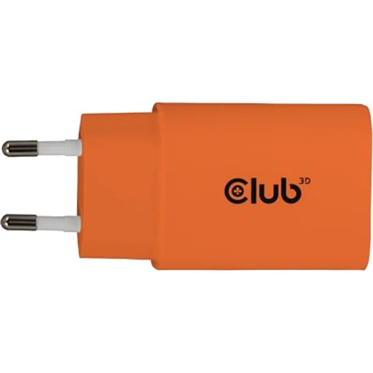 Club 3D Club3D Lifestyle Ladegerät 30Watt, 2x USB-C, kompaktes Design, orange – Bild 2