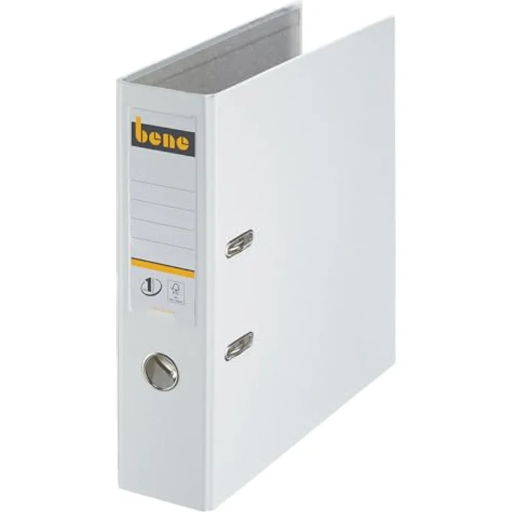bene Aktenordner bene No.1 Power Ordner weiß Kunststoff 8,0 cm DIN A4, schmutz- und feuchtigkeitsabweisend – Bild 2
