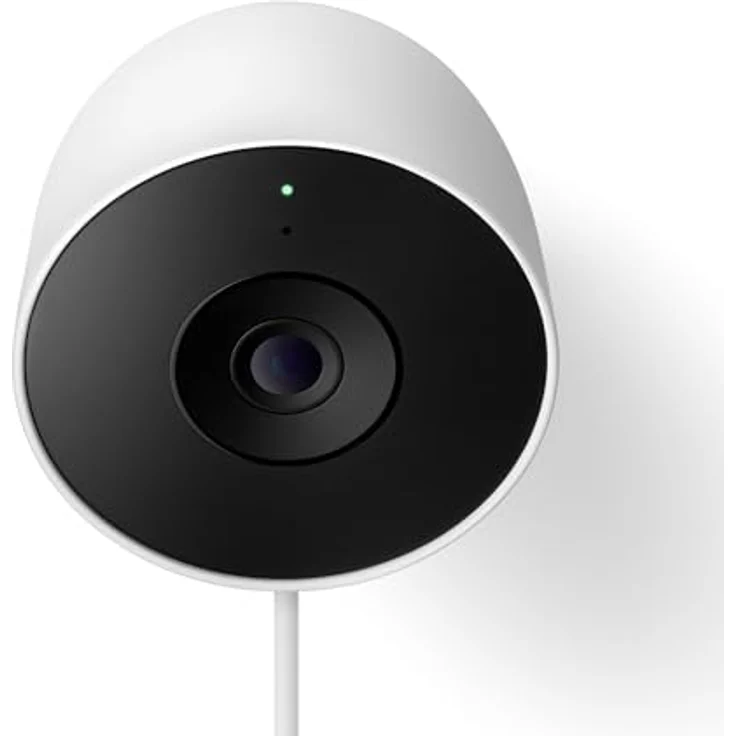 Google Nest Cam (Outdoor, mit Kabel, 2. Generation) – Sicherheitskamera mit 2K-Video und Nachtsicht, funktioniert mit Google Home, Farbe: Snow – Bild 2