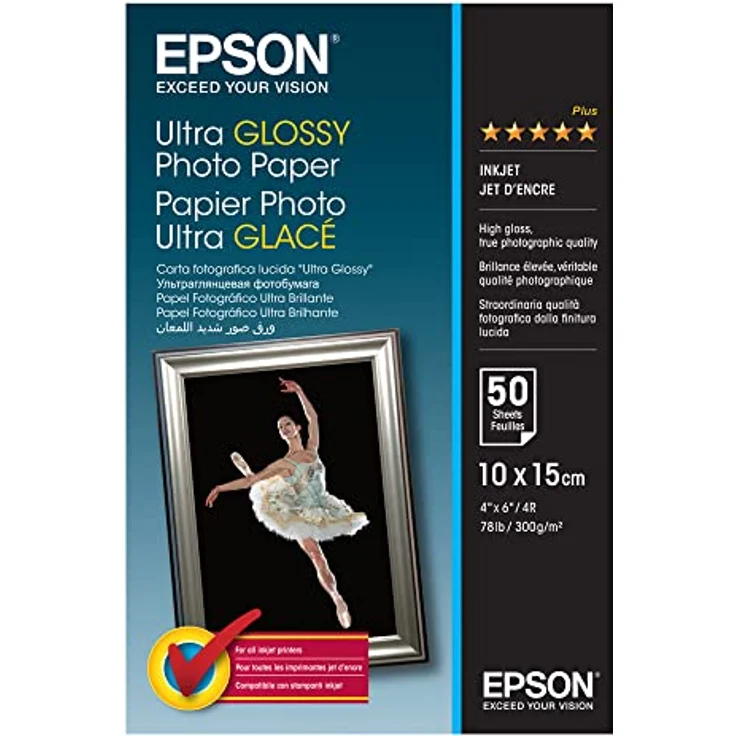 Epson C13S041943 Ultra Glossy Photopapier Inkjet 300g-m2 100 x 150 mm 50 Blatt Pack - Preisvergleich – Bild 2