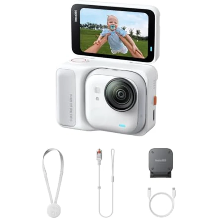 Insta360 GO Ultra Standard Bundle, Kompakte Action-Cam mit 4K@60fps, WLAN, Bluetooth, Weiss – Bild 2