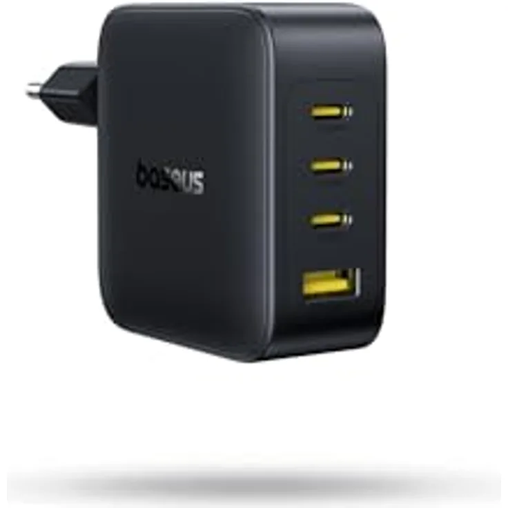 Baseus Enerfill 140W USB C Ladegerät, 4-Port PD Charger mit GaN-Technologie für MacBook Pro/Air, iPhone 17/16/15/14/13/12 Pro Max, Galaxy S25, Pixel, kompakt und tragbar