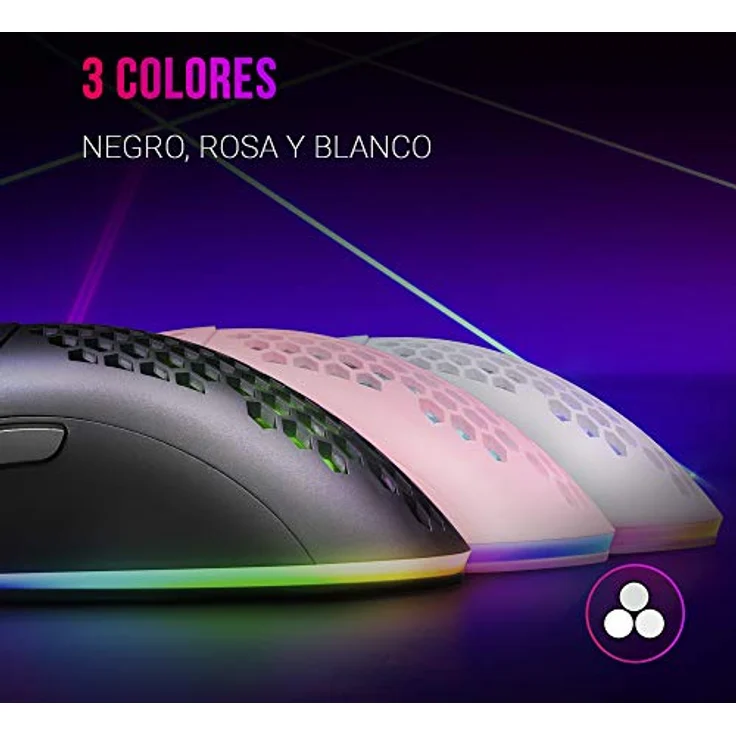 Mars,USB, Gaming MMAX Weiß, RGB 12400 DPI Maus, Ultraleicht 69g, Flexkabel, Software – Bild 5