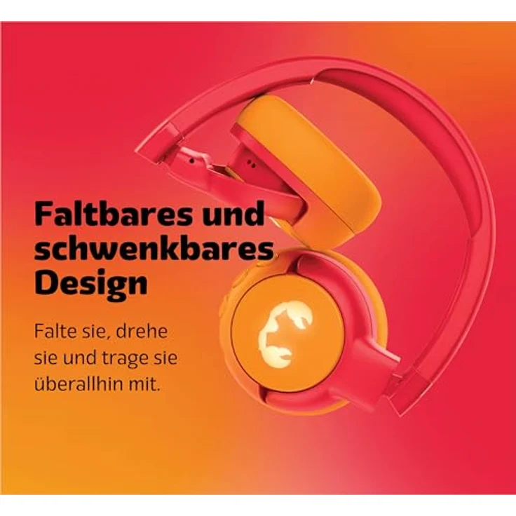 Fresh 'n Rebel Code Junior, kabellose Bluetooth-Kopfhörer für Kinder, sicherer Klang (<85dB), inklusive Audiokabel und Aufkleber, Buddy Beats, LED-Lichteffekte, 48 Std. Spielzeit (Funny Fox) – Bild 5