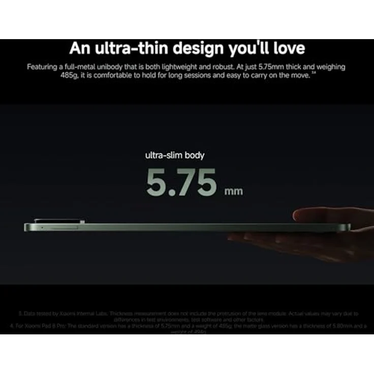 XIAOMI Pad 8 Pro, Tablet WiFi 11,2 Zoll, 12GB RAM, 512GB Speicher, 9200mAh, Grau – Bild 3