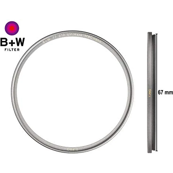 B&W 010 UV-Haze- und Schutz-Filter (67mm, T-Pro, Titan-Finish, MRC Nano, 16x vergütet, super Slim, Premium) 1097756 67 – Bild 3
