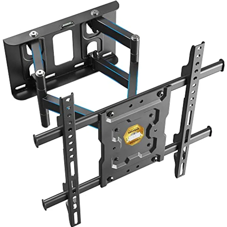 RICOO TV Wandhalterung Fernseher Schwenkbar Neigbar für 32-65 Zoll, Universal TV Halterung S7244, Fernsehhalterung für Wand, Wandhalterung Fernseher 55 Zoll bis 50 Kg mit max. VESA 400x400 mm – Bild 1