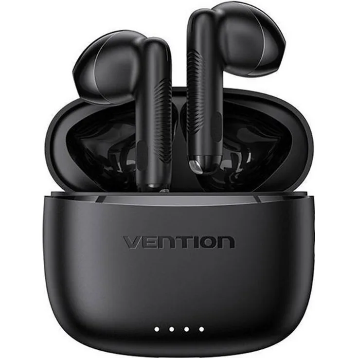 VENTION Elf E03, TWS Bluetooth 5.3 Ohrhörer in schwarz mit IPX5 Wasserbeständigkeit und 10mm Treibern