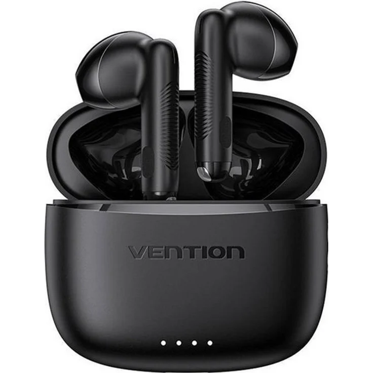 VENTION Elf E03, TWS Bluetooth 5.3 Ohrhörer in schwarz mit IPX5 Wasserbeständigkeit und 10mm Treibern