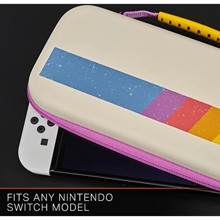 PowerA Schutzhülle für Nintendo Switch - Rainbow Run Mario, stabile Konsolenhülle mit gepolsterter Bildschirmschutzklappe und Spielkarten Aufbewahrung – Bild 4