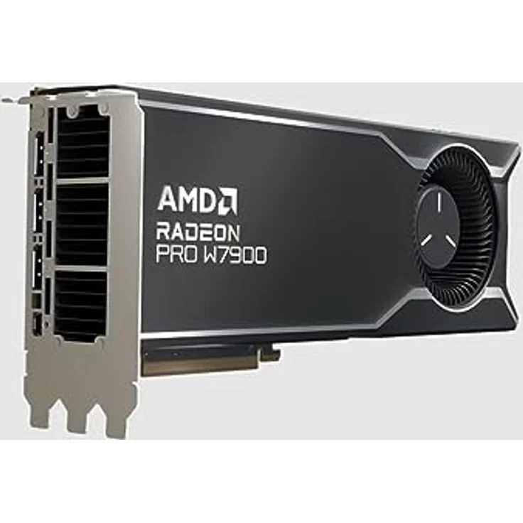 AMD Radeon™ Pro W7900, Professionelle Grafikkarte, Workstation, AI, 3D-Wiedergabe, 48 GB GDDR6, DisplaPort™ 2.1, AV1, 61 TFLOPS, 96 CUs, 295W TDP, 8K