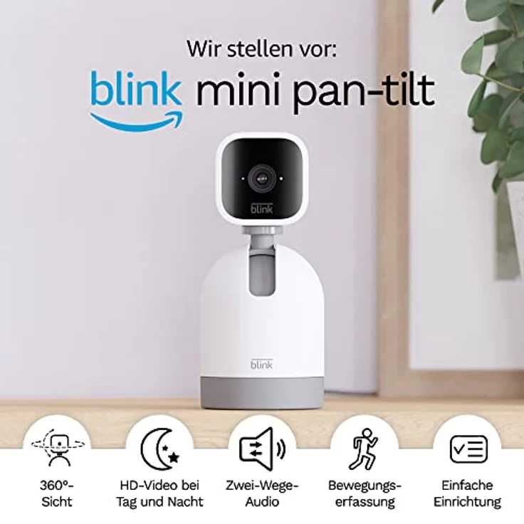 Blink Mini Pan-Tilt Camera | Bewegliche Plug-in-Überwachungskamera für den Innenbereich, Zwei-Wege-Audio, HD-Video, Bewegungserfassung, Funktioniert mit Alexa (weiß) – Bild 5