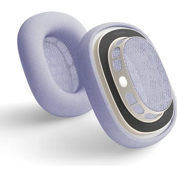 VONMÄHLEN Air Cushions, Ersatz Ohrpolster für AirPods Max, magnetische Befestigung, atmungsaktiv und schweißresistent, lila