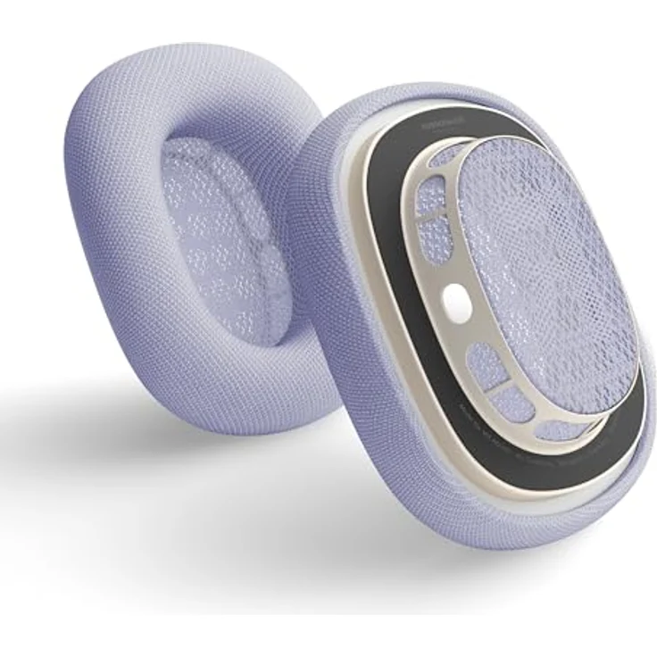 VONMÄHLEN Air Cushions, Ersatz Ohrpolster für AirPods Max, magnetische Befestigung, atmungsaktiv und schweißresistent, lila – Bild 1
