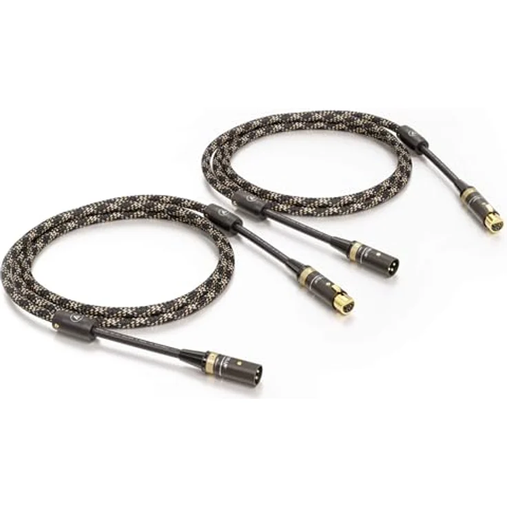 VIABLUE NF-S1 Silver Quattro XLR-Kabel * Analog/NF * Audiokabel * Pair * 1 Paar * 4-Fach Abschirmung * Verzinnte OFC Litzen * T6s XLR-Stecker * Ferritfilter * 100 cm * 1.0 m – Bild 1