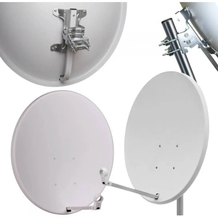 no_name 90 CM STANDARD WEISS (COR-900SAE-J) Satellitenschüssel, robuste Antenne für optimalen Empfang, weiß