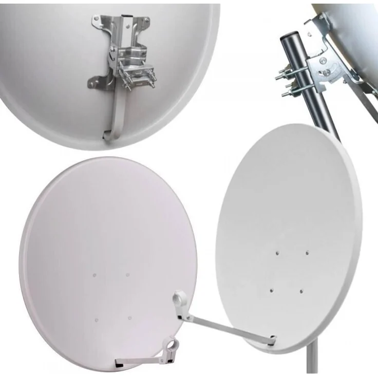 no_name 90 CM STANDARD WEISS (COR-900SAE-J) Satellitenschüssel, robuste Antenne für optimalen Empfang, weiß