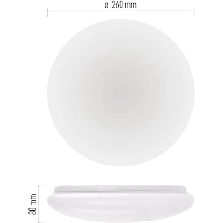 EMOS LED Panel FIONI 12 W, runde 1200 lm Deckenleuchte, IP44 wasserdicht, neutralweiß 4000K, 25,5 cm Durchmesser – Bild 3