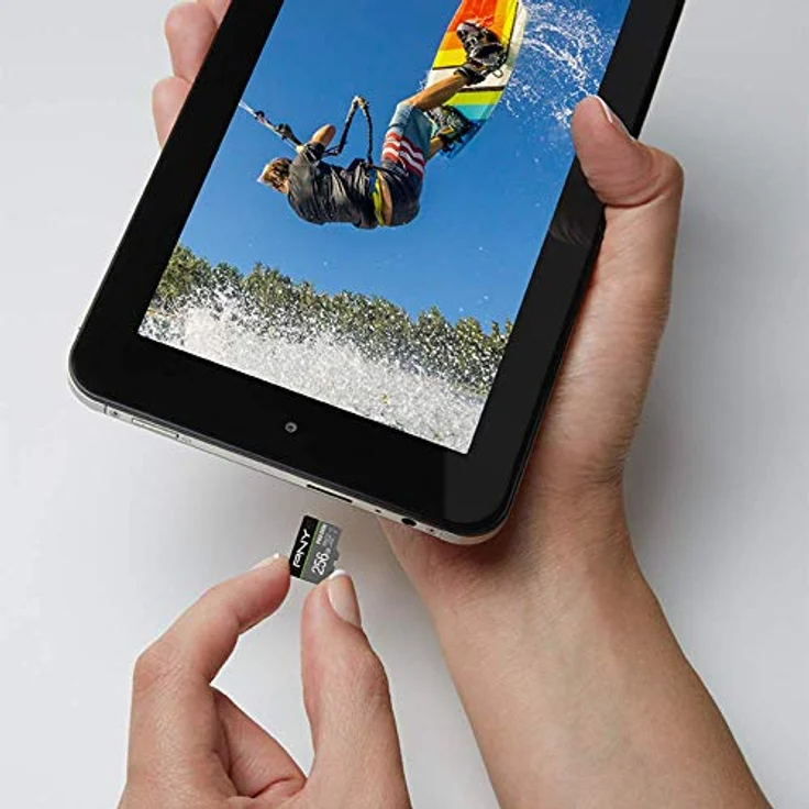 PNY PRO Elite 256GB microSDHC-Speicherkarte + SD-Adapter, 100MB-s Lesegeschwindigkeit, 90MB-s Schreibgeschwindigkeit, Klasse 10 UHS-I, U3, A1 App Performance, V30 für 4K-Video – Bild 4