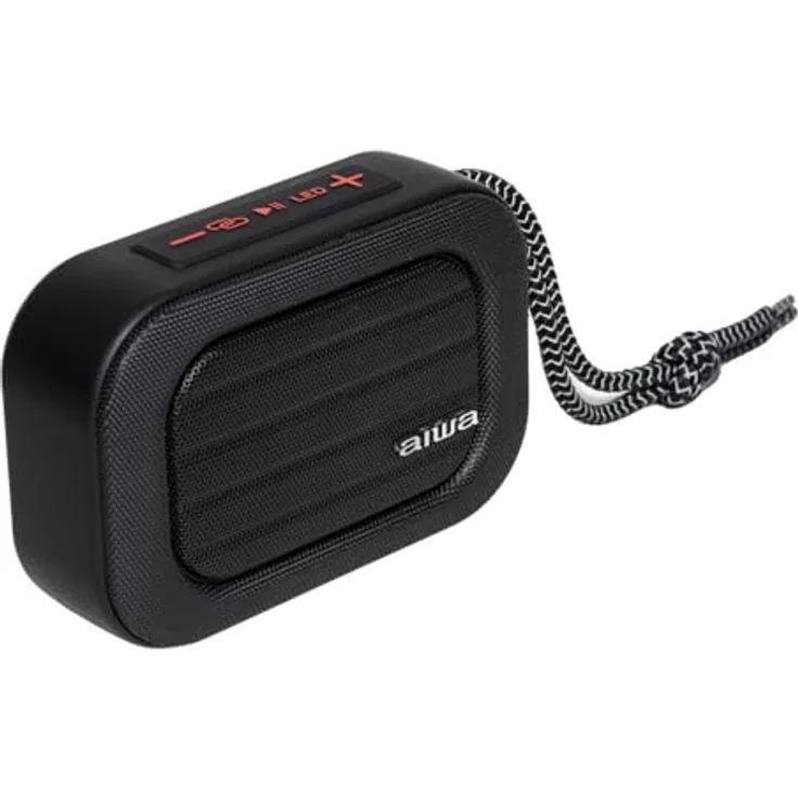 Aiwa BST130RD Tragbarer Bluetooth-Lautsprecher, 5 W Leistung, Rot – Bild 3