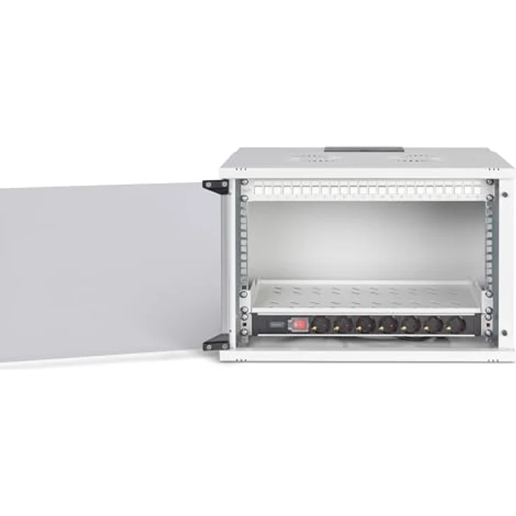 Digitus 19" SOHO PRO Netzwerk-Set, 7HE Wandgehäuse mit Zubehör, grau, 19 Zoll Rack Serverschrank – Bild 4