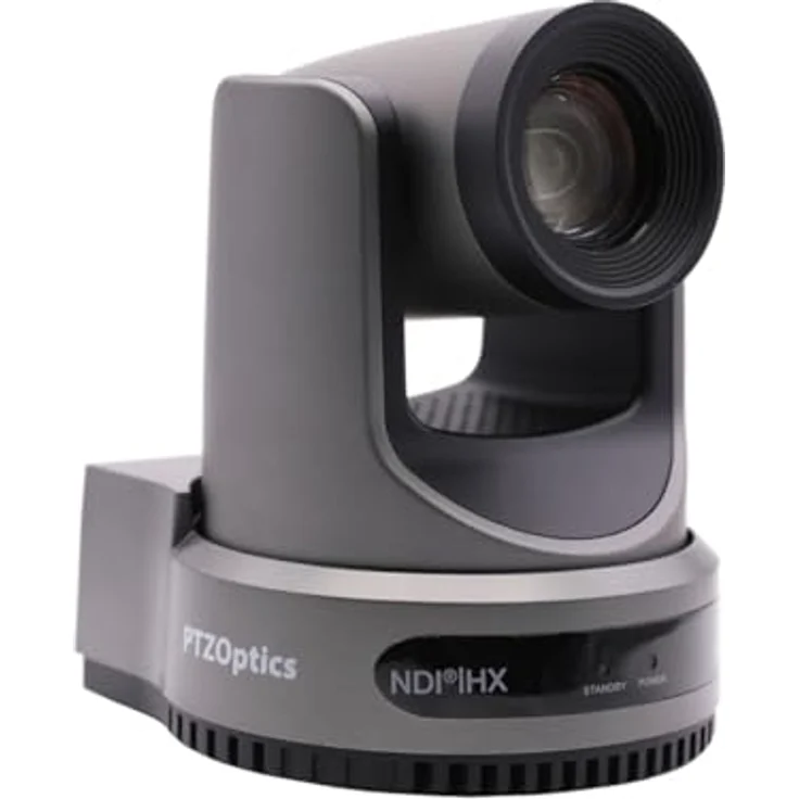 PTZOptics Move 4K 20X, IP-Sicherheitskamera mit Auto-Tracking, 4K Auflösung, grau – Bild 2