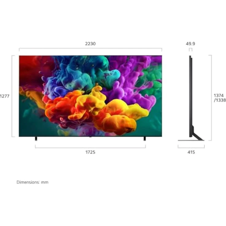 LG 100QNED87B6, 100 Zoll QNED Smart-TV mit 4K Auflösung, AI-Prozessor und WLAN, Schwarz – Bild 2