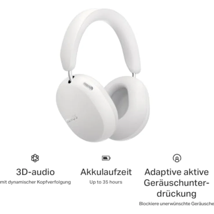 SONOS Ace Ultra, Over-ear Kopfhörer mit Active Noise Cancellation, 35 Stunden Akkulaufzeit, Bluetooth, Greige White – Bild 8