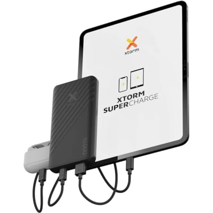 Xtorm Go2 Evolution Powerbank, 10.000mAh, 1x USB-A, 1x USB-C, Schnelllader für Samsung und iPhone, Charcoal Black – Bild 3