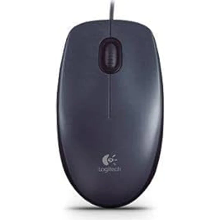 Logitech M90 Maus mit Kabel, 1000 DPI Sensor, USB-Anschluss, 3 Tasten, Für Links- und Rechtshänder, PC-Mac - schwarz, Englische Verpackung – Bild 4