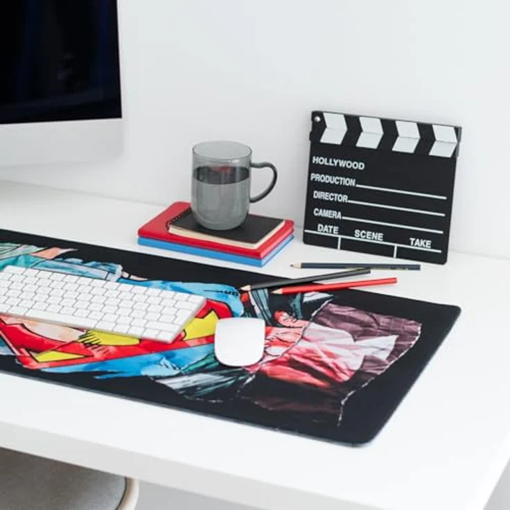 Grupo Erik DC Comics Superman Gaming Mauspad, hochwertige Schreibtischunterlage mit ikonischem Logo in lebendigen Farben – Bild 6