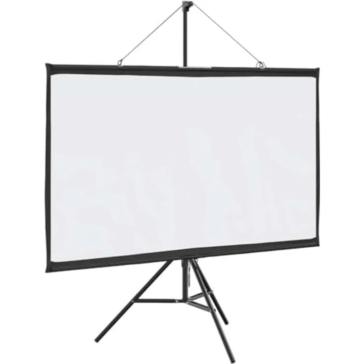 vidaXL Beamer Leinwand mit Stativ 50 Zoll 16:9, Projektionswand aus 100% Polyester für Heimkino und Präsentationen – Bild 1