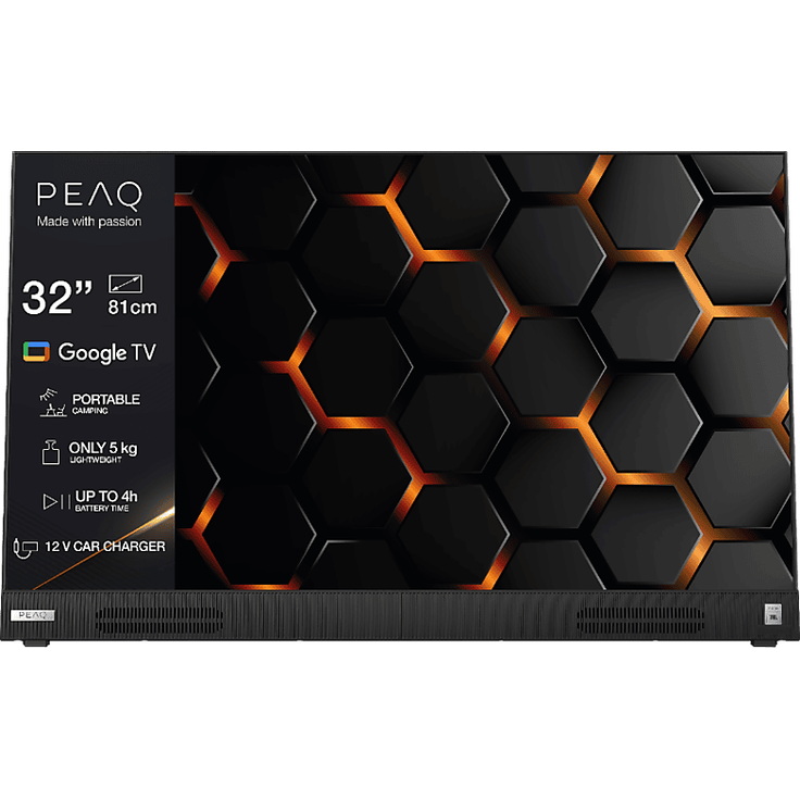 PEAQ PTV 32GH-5024C-B Portable TV (Flat, 32 Zoll / 80 cm, HD-ready, SMART TV)