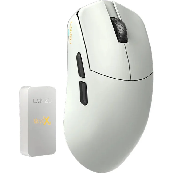 Lamzu Maya X Gaming Maus, 8.000Hz - Cloud Grey, Wireless Gaming-Maus mit optischem PixArt-3950-Sensor