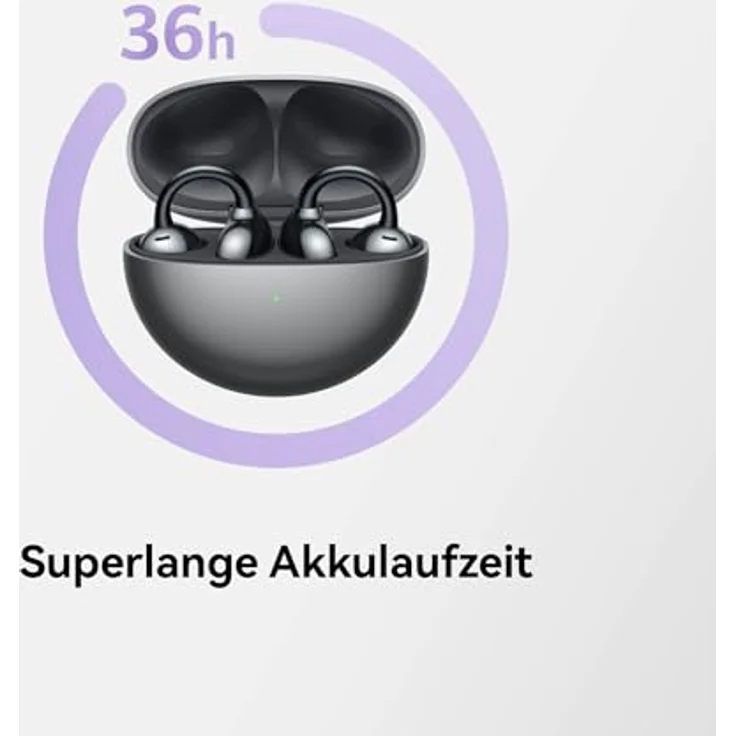 HUAWEI FreeClip,Innovatives Clip-Design,Intensives Open-Ear-Hörerlebnis,KI-Hintergrundgeräuschunterdrückung bei Anrufen,Superlange Akkulaufzeit, Kompatibel mit Android&iOS, Deutsche Version,Schwarz – Bild 4