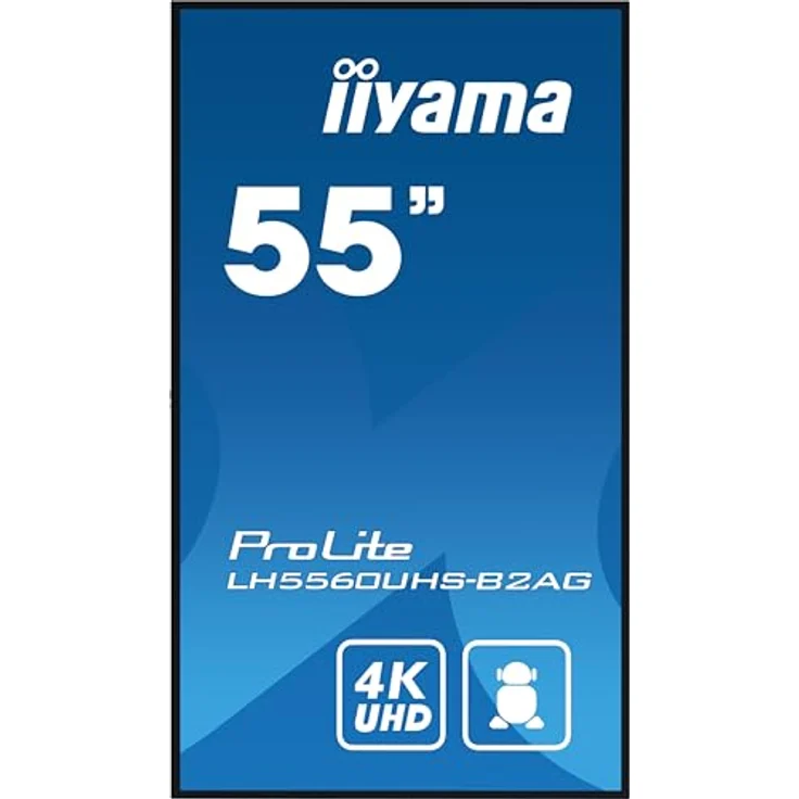 iiyama Prolite LH5560UHS-B2AG, 139cm 54.6" 4K UHD Digital Signage Display mit VA LED Panel, HDMI, USB2.0, Android 11, WiFi, 24/7 schwarz – Bild 4